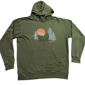 Marmot Hoodie Sweatshirt Green Mountain Graphic Mens Sz L